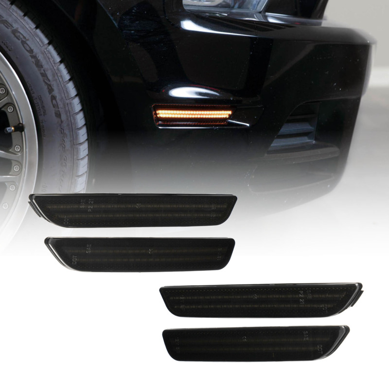 Ford Mustang LED Sidemarkers - FORM Lighting - Smoked - 2010